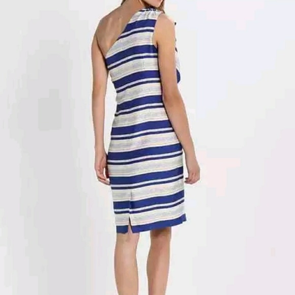 Banana Republic Blue Bridemaids Dress 1 shoulder - Picture 2 of 4